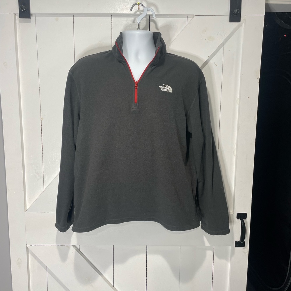 The North Face Gray and Red Lightweight Jacket